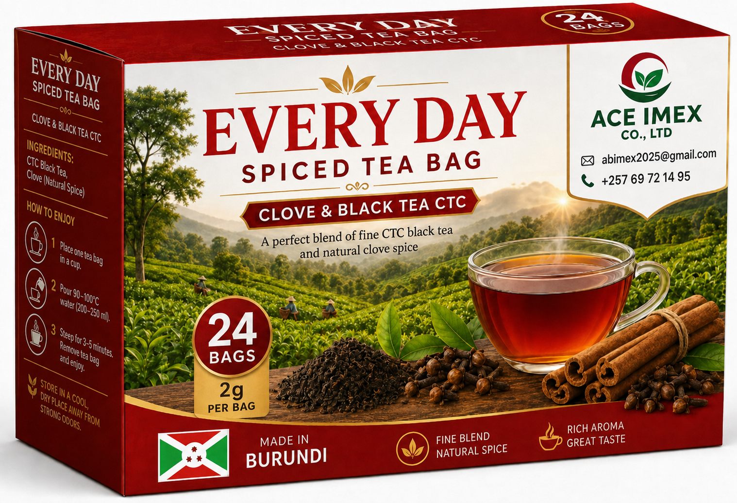 Every Day Clove and Black Tea CTC retail box