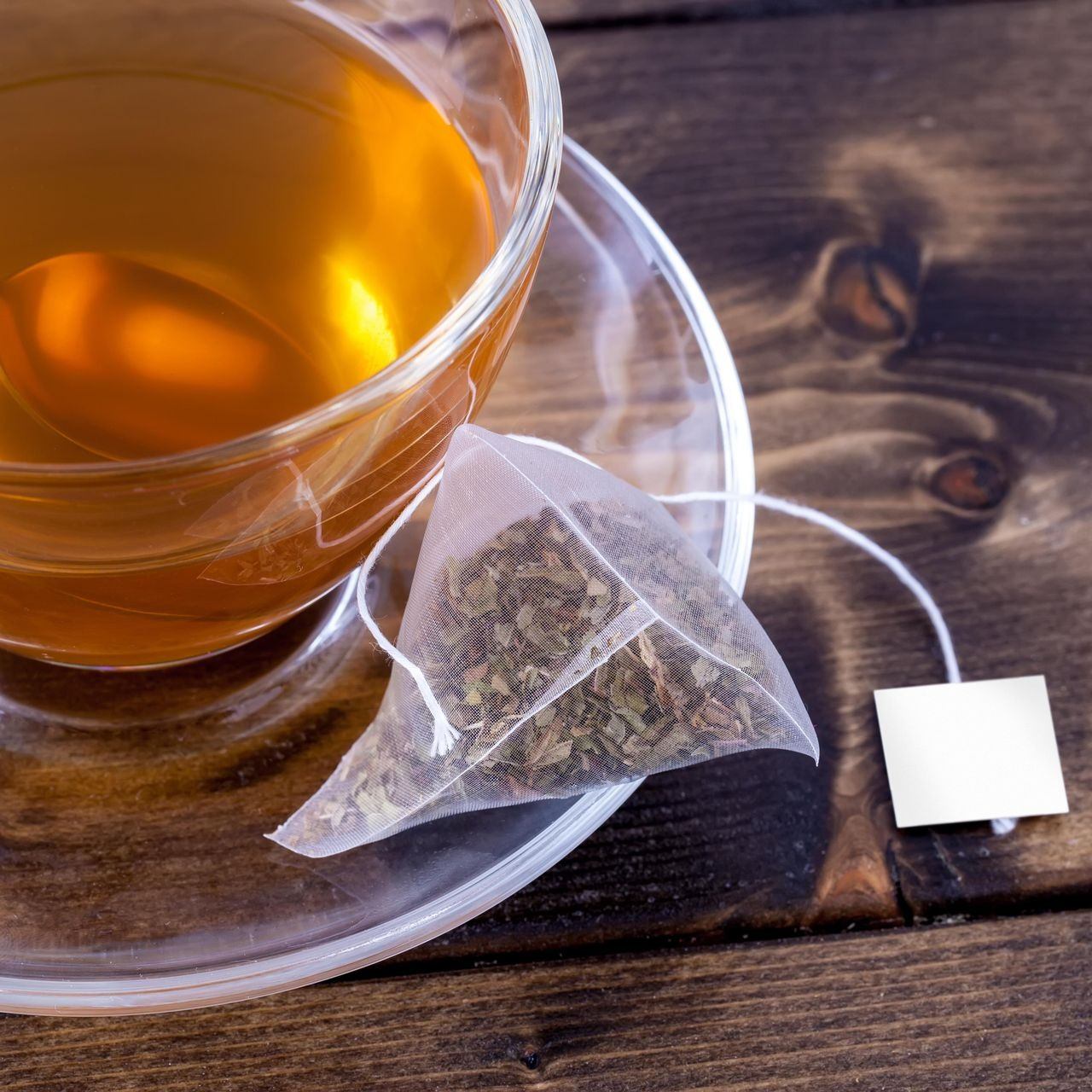 Premium tea bag ready for infusion